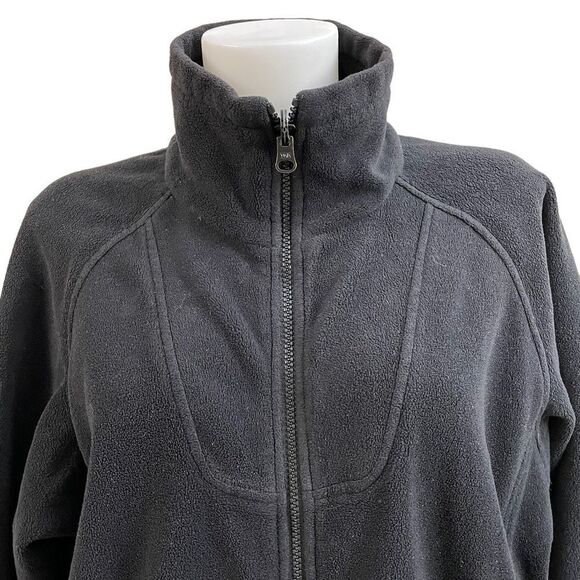 COLUMBIA VINTAGE Womens Black Full zip High Neck Fleece Jacket / Sweater sz Med - Picture 2 of 7